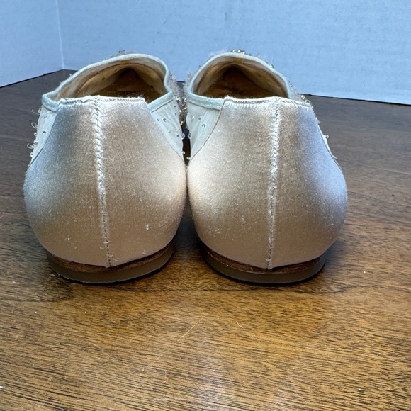 GORGEOUS Badgley Mishka Adrienne Embellished Cream Pink Ballet Flats, Womens 9.5 - Picture 5 of 16
